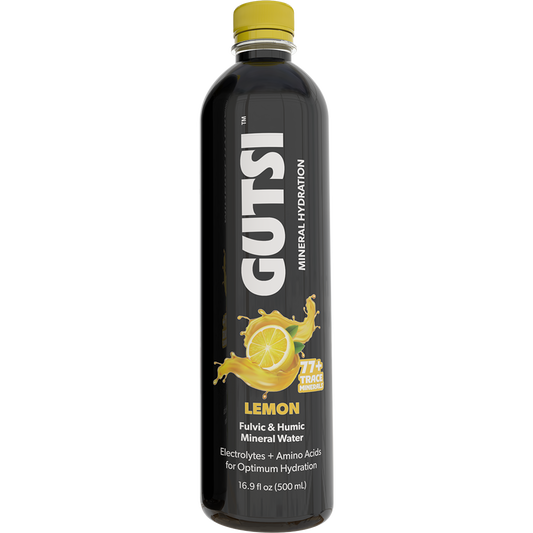GUTSI Lemon Mineral-Infused Water – 12 Pack (16.9 fl oz)