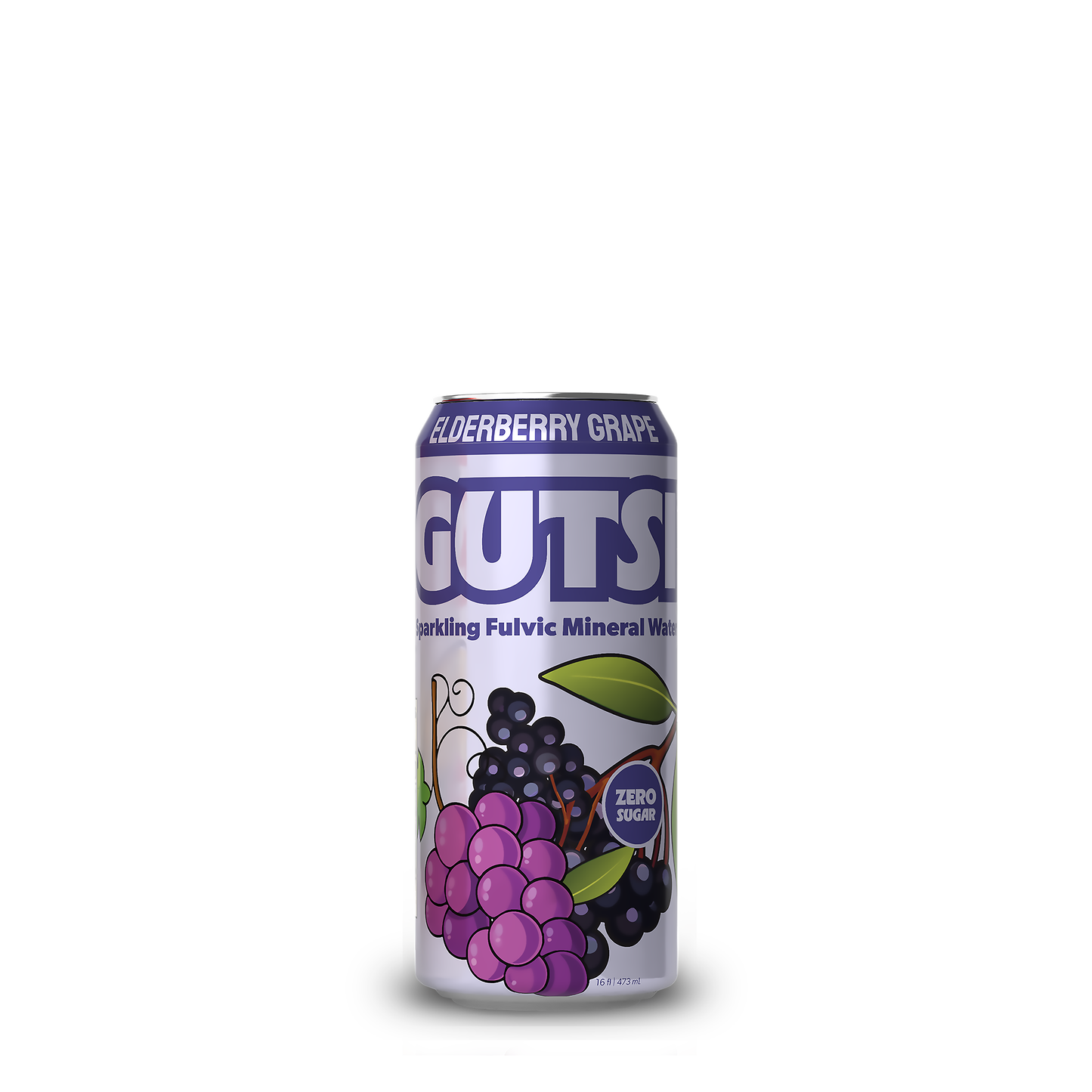 GUTSI Sparkling Elderberry Grape — Fulvic Mineral Water (16 oz Can)