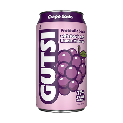 GUTSI grape soda can with purple and white design
