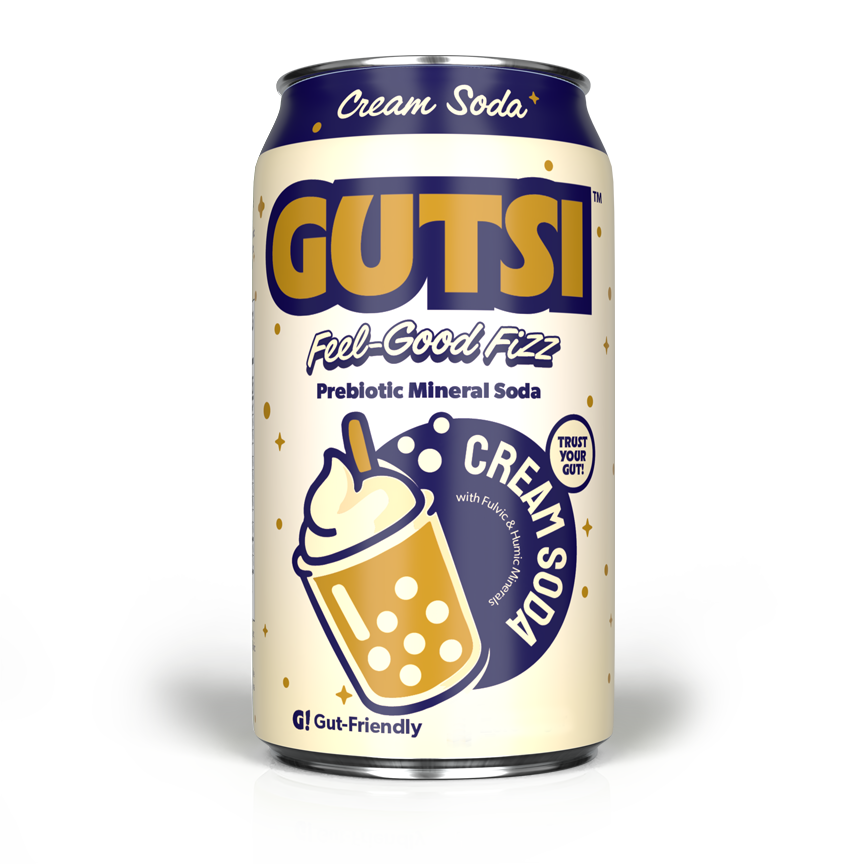 Soda artesanal GUTSI — Soda en crema (lata de 12 oz)
