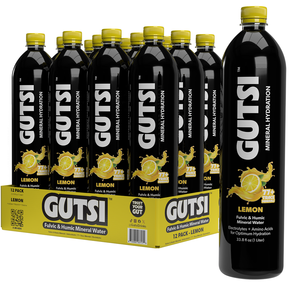 GUTSI Lemon Mineral-Infused Water – 12 Pack (1 Liter)