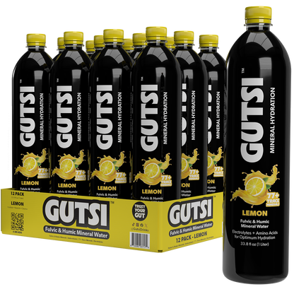 GUTSI Lemon Mineral-Infused Water – 12 Pack (1 Liter)