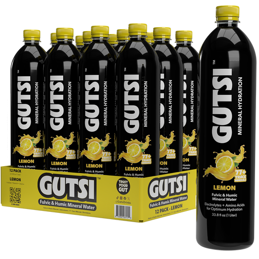GUTSI Lemon Mineral-Infused Water – 12 Pack (1 Liter)