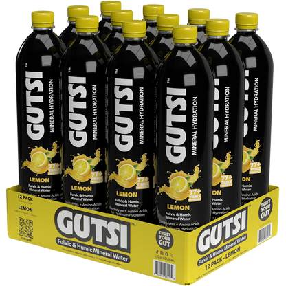 GUTSI Lemon Mineral-Infused Water – 12 Pack (1 Liter)