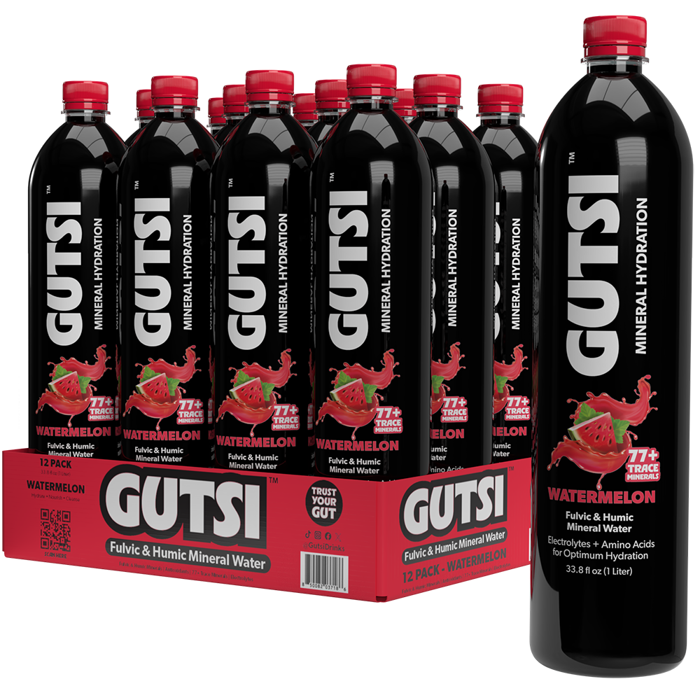GUTSI Watermelon Mineral-Infused Water – 12 Pack (1 Liter)