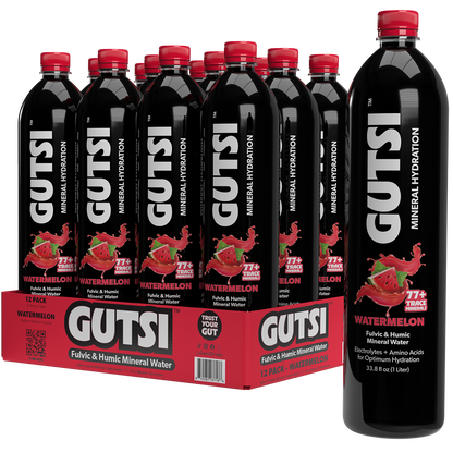 GUTSI Watermelon Mineral-Infused Water – 12 Pack (1 Liter)