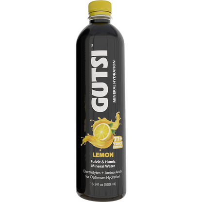 GUTSI Lemon Mineral-Infused Water – 12 Pack (16.9 fl oz)
