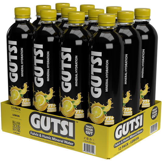 GUTSI Lemon Mineral-Infused Water – 12 Pack (16.9 fl oz)