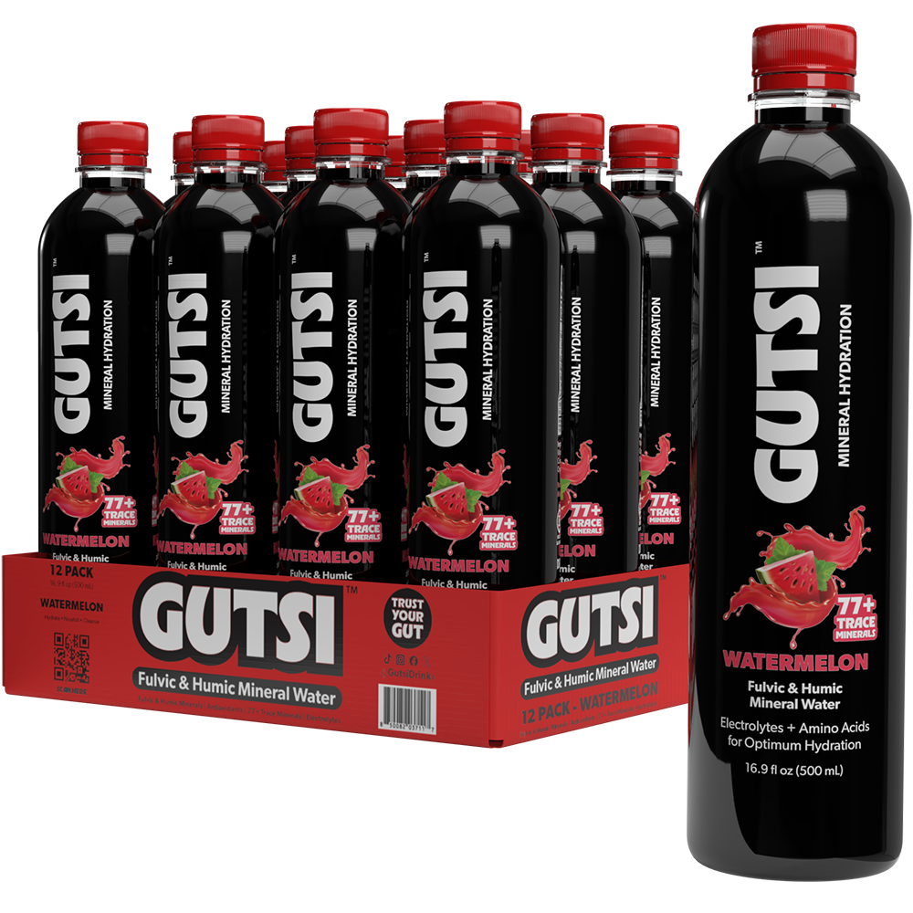 GUTSI Watermelon Mineral-Infused Water – 12 Pack (16.9 fl oz)