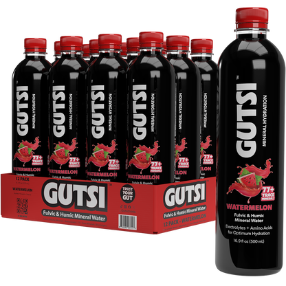 GUTSI Watermelon Mineral-Infused Water – 12 Pack (16.9 fl oz)