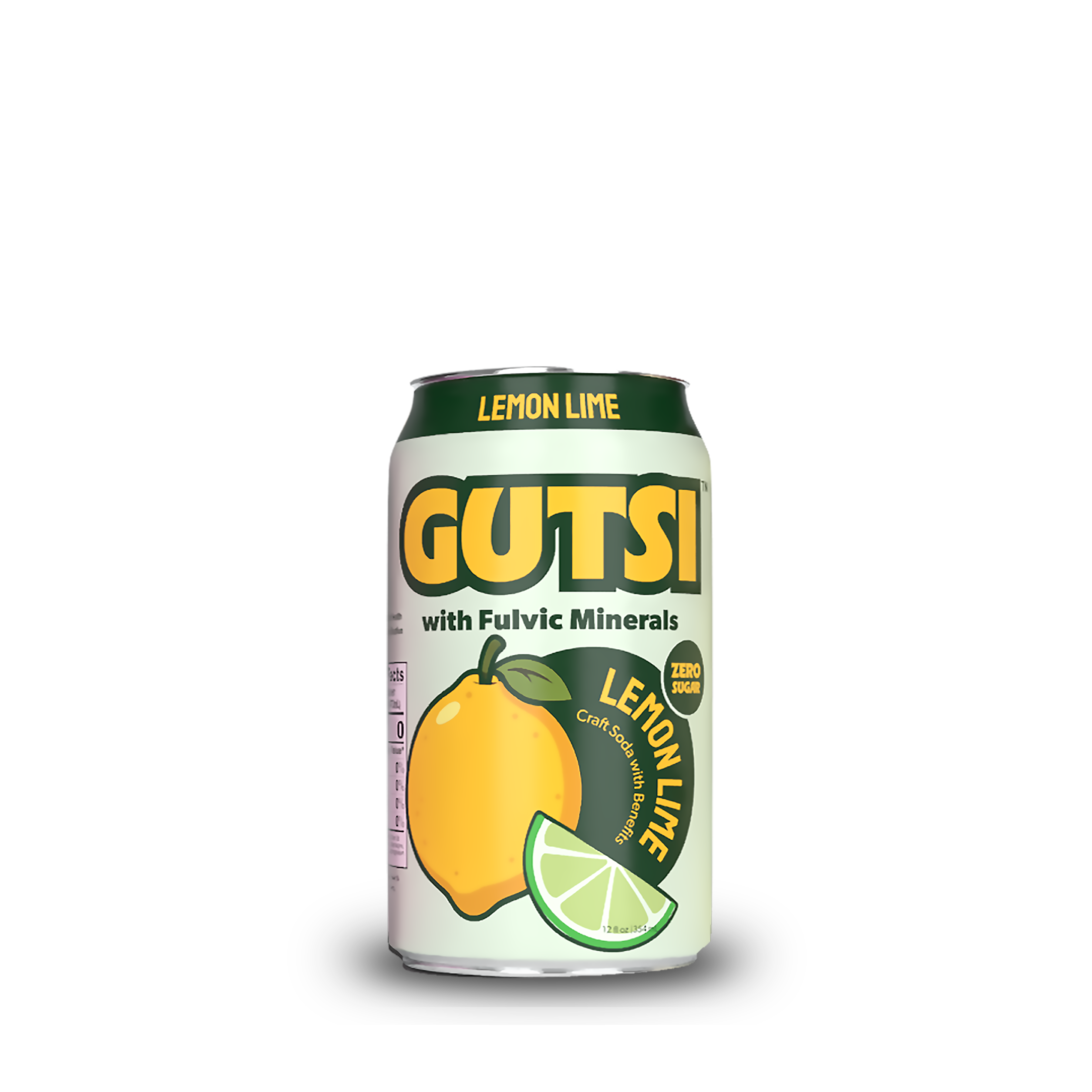 GUTSI Craft Soda — Lemon Lime (12 oz Can)