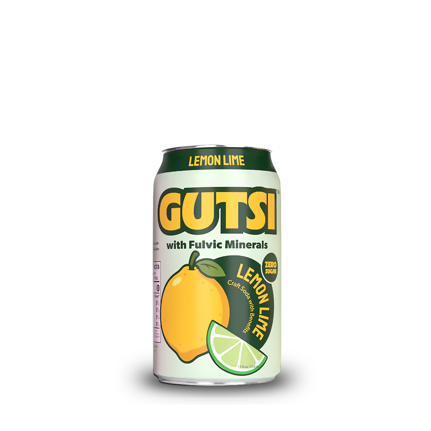 GUTSI Craft Soda — Lemon Lime (12 oz Can)
