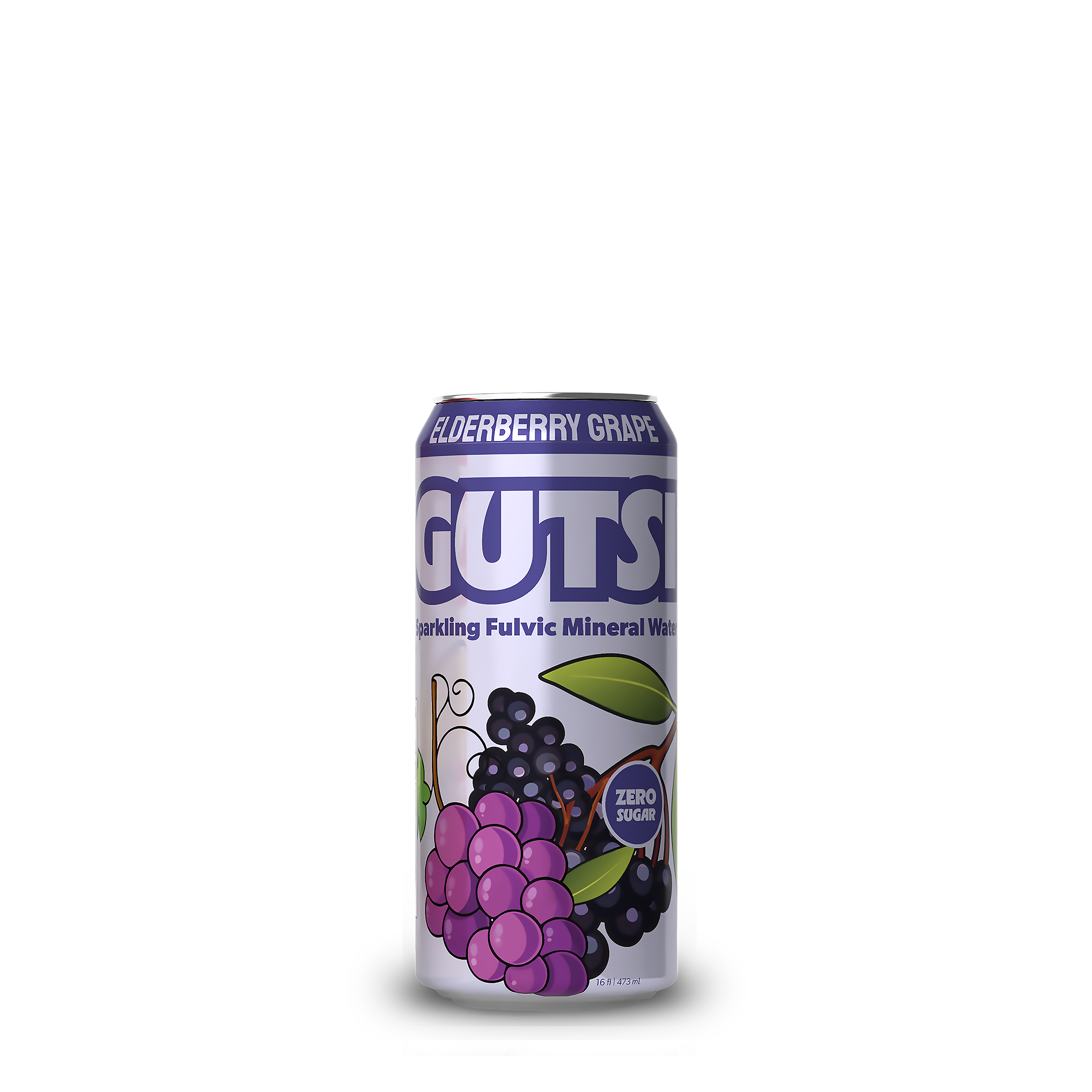GUTSI Sparkling Elderberry Grape — Fulvic Mineral Water (16 oz Can)