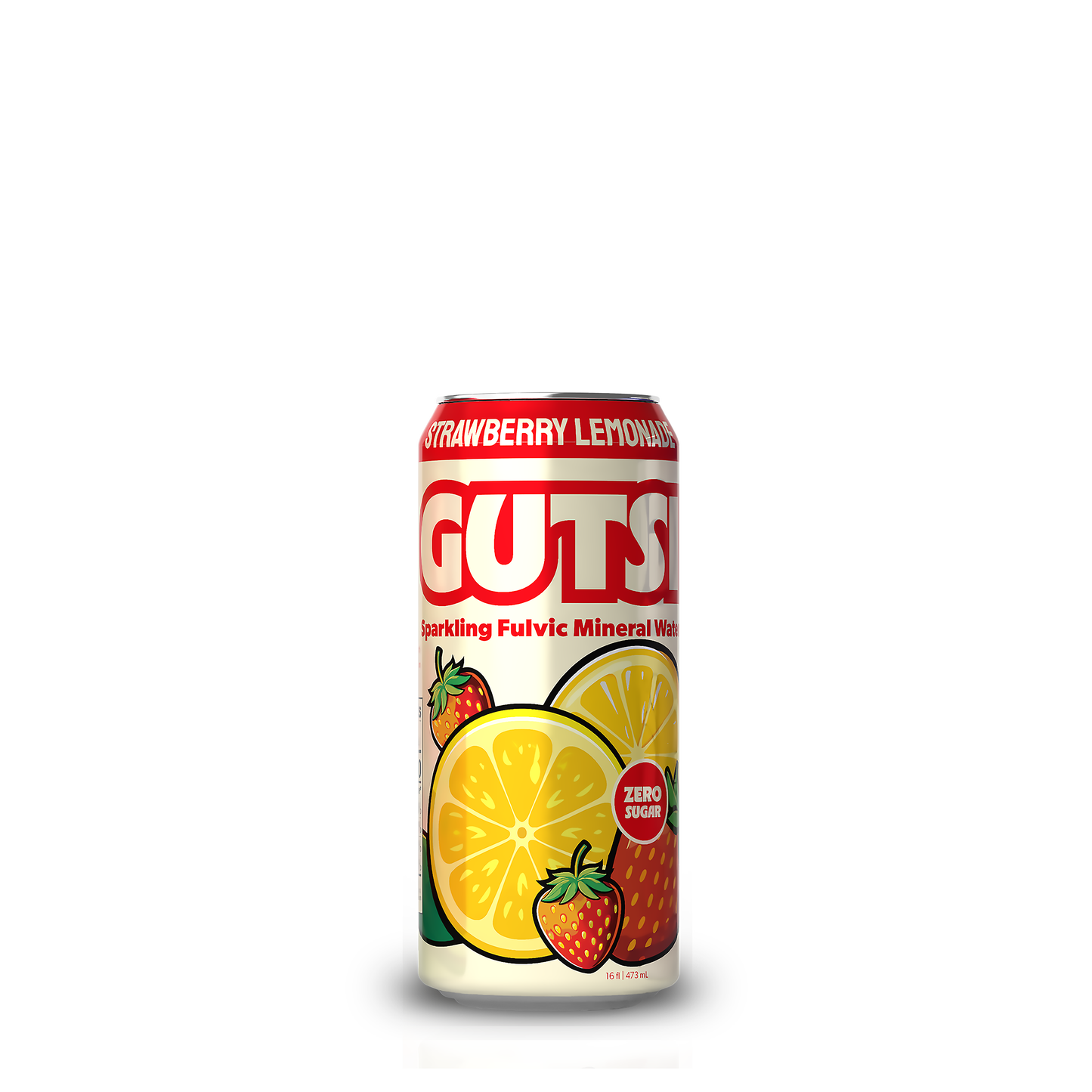 GUTSI Sparkling Strawberry Lemonade — Fulvic Mineral Water (16 oz Can)