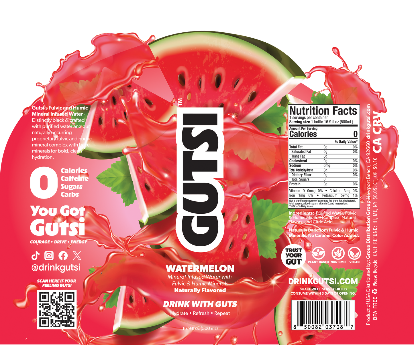 GUTSI Discovery Pack — Still Mineral Infused Water 12 Pack (16.9 Fl. oz.)